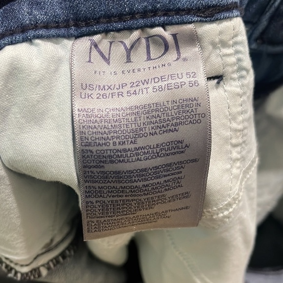 NYDJ High Straight Jeans In Plus Size 22W NWT - Picture 11 of 12
